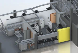 3D model of a renovated physics research laboratory